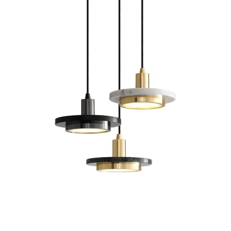 DecorBites™ Gold Copper Saucer Marble Chandelier Luxury Home Decor Bedside Cafe Table