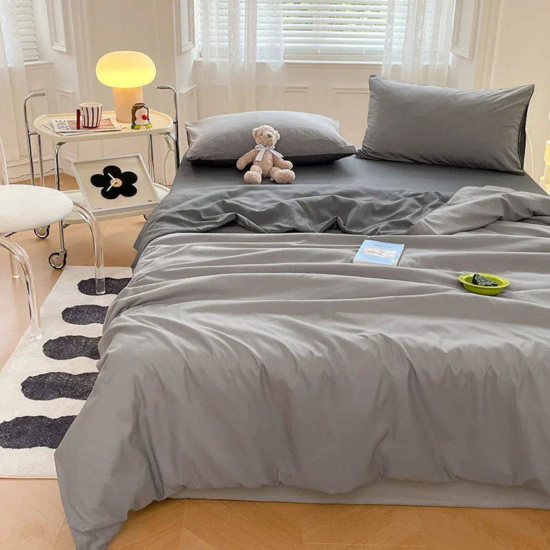 DecorBites™ Cotton Quilted Duvet Cover Soft Comforter Skin-Friendly Bedclothes