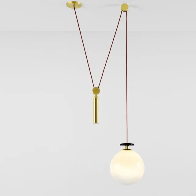 DecorBites™ Glass Chandelier: Adjustable Shape, LED Decorative Lamps for Restaurant, Bedroom, Bar.