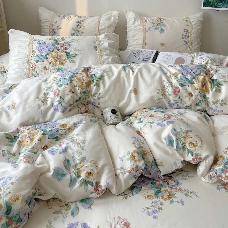 Floral Cotton Bedding Set 100 Percent Cotton 2X2.2m
