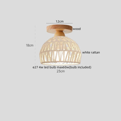 DecorBites™ Cotton Shape LED Ceiling Lamp - Cream. Nordic Style, Hallway Balcony Porch Light.