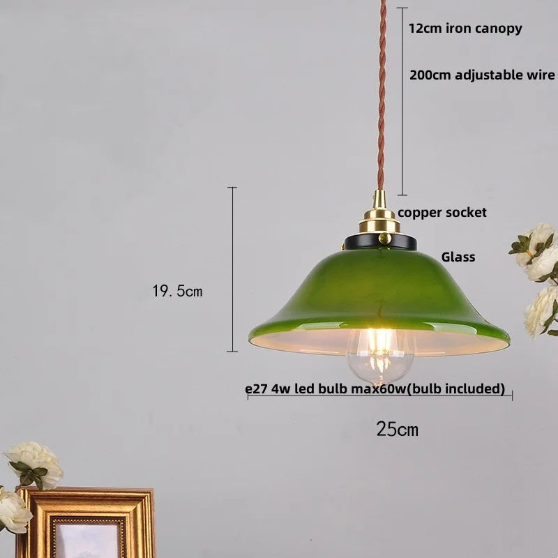 Green Glass LED Pendant