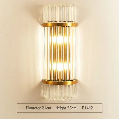 DecorBites™ Gold Crystal LED Wall Lights for Bedroom Decoration