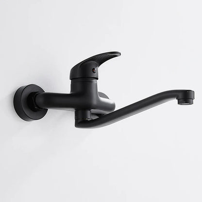 DecorBites™ Dual Hole Kitchen Faucet, Black Brass Chrome Mixer Tap for Sink