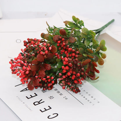 DecorBites™ Fruit Branch Plant Wall Decor with Green Landscape Grass - 7 Forks