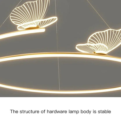 DecorBites™ Butterfly Design Ceiling Chandelier: Modern Minimalist Pendant Lamp for Home Decor