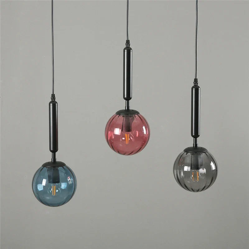 DecorBites™ Glass Ball Pendant Lamp LED Hanging Light for Minimalist Living Room