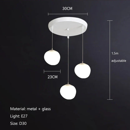 DecorBites™ Cobblestone Glass LED Pendant Lights Chandelier for Villa Hotel Loft Stairway