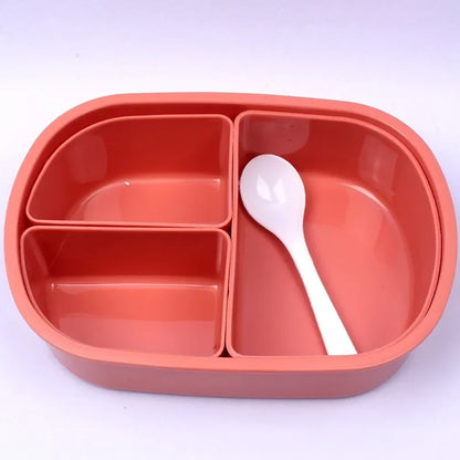DecorBites™ Fresh-keeping Lunch Box Set for Kids: Three Compartments, Microwave Safe