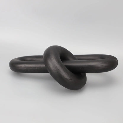 DecorBites™ Black Geometric Resin Ornament Ring Decor Home Figurine