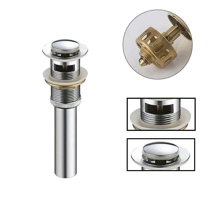 Gold Round Pop-up Drain