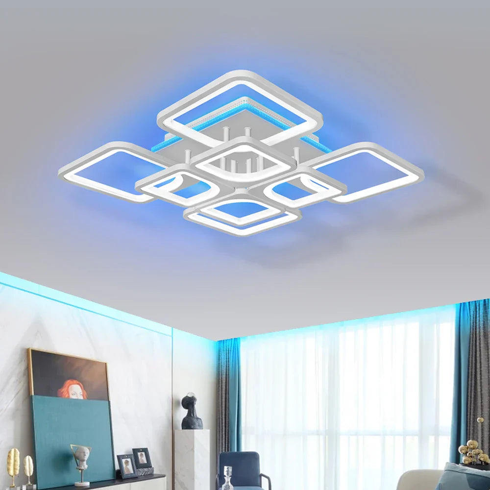 Dimmable LED Ceiling Light White 8-Head BG