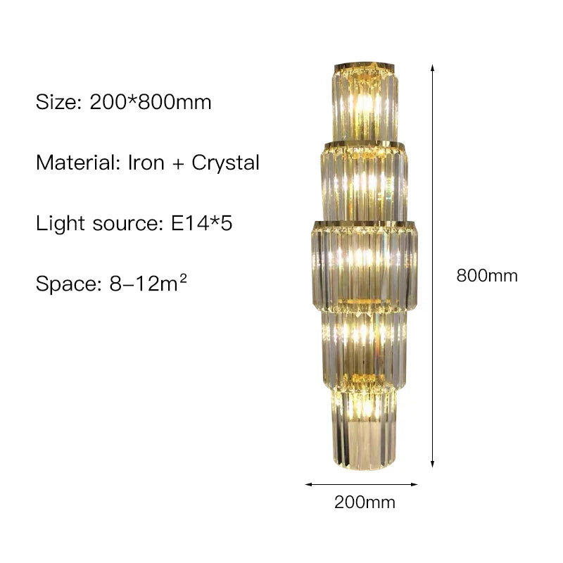 DecorBites™ Crystal Nordic Wall Lamp Modern Luxury Home Decor Wall Sconce