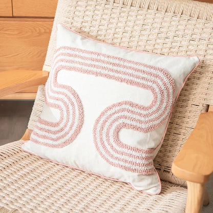 DecorBites™ Cotton Loop Tufted Ivory Cushion Cover for Home Decoration