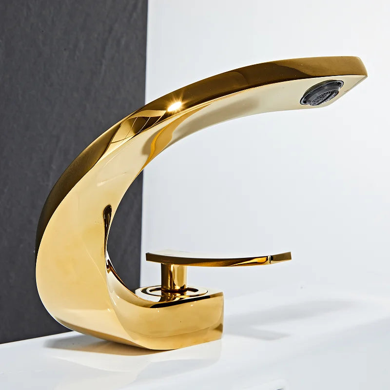 Gold Deck Bathroom Faucet