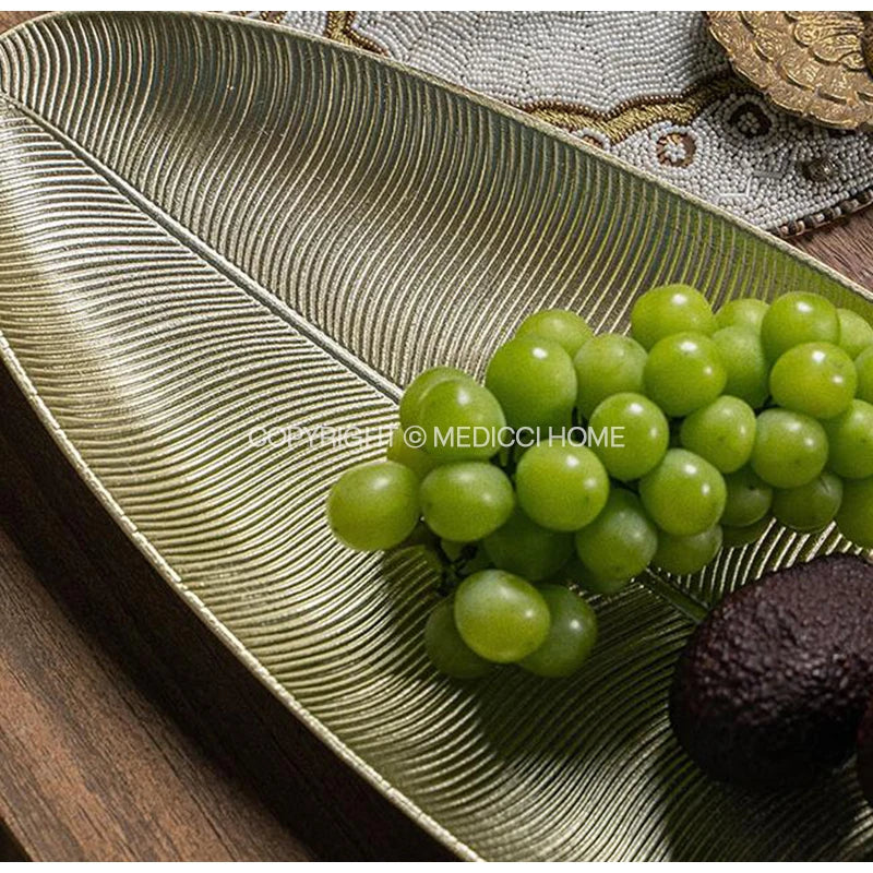 Gold Leaf Wooden Tray