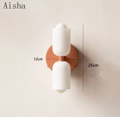 DecorBites™ Double Head Glass Wall Light for Bedroom, Living Room, Bathroom Décor