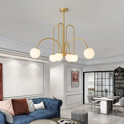 DecorBites™ Glass Ball Pendant Chandelier with LED for Dining Living Bar Kitchen Island