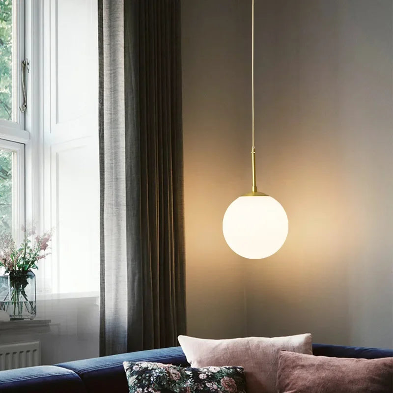 DecorBites™ Glass Ball LED Chandelier for Dining Room, Hotel, and Stairs