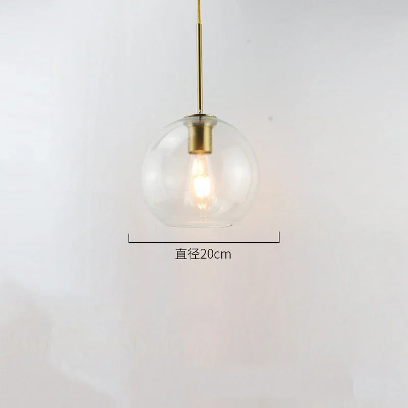 DecorBites™ Glass Ball LED Pendant Lights for Chic Home Decor and Lighting