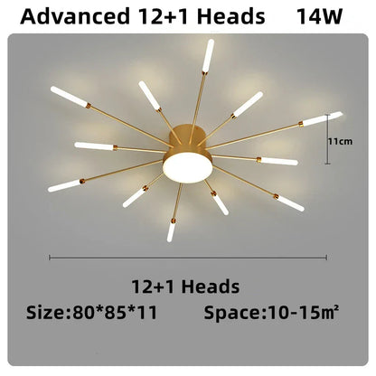DecorBites™ LED Firework Chandelier: Modern Nordic Living Room Bedroom Pendant Light Fixtures