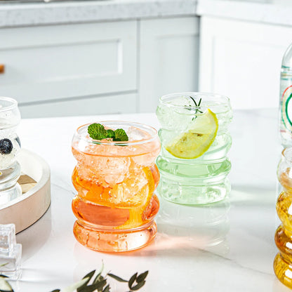 DecorBites™ Creative Styling Glass Drinkware - 300ml Capacity | Perfect for Cocktails, Lattes