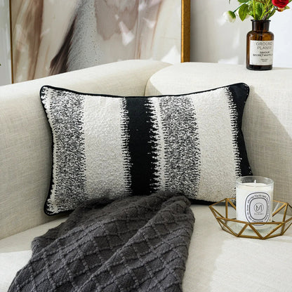 DecorBites™ Geometric Chenille Pillow Cover: Stylish Nordic Jacquard Cushion for Sofa