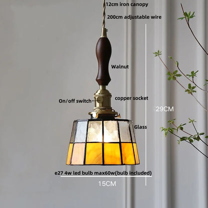 DecorBites™ Copper Knob Switch LED Pendant Lamp, Adjustable Glass Dining Room Lighting