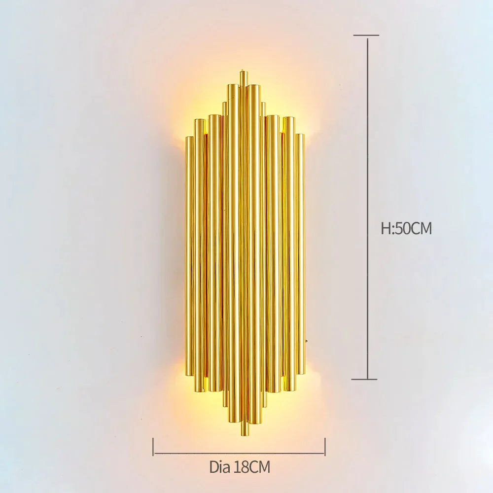 Gold Crystal LED Sconce WG610 Large Design