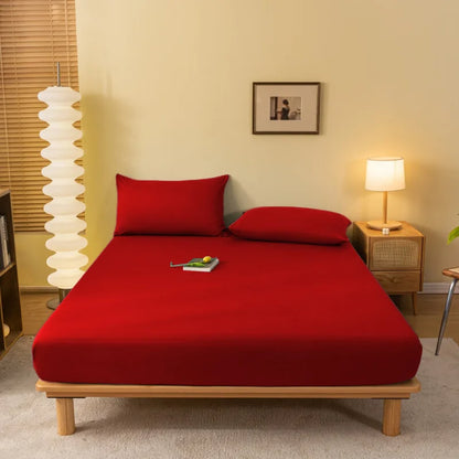 DecorBites™ Cozy Solid Color Fitted Sheet - All Seasons Mattress Cover