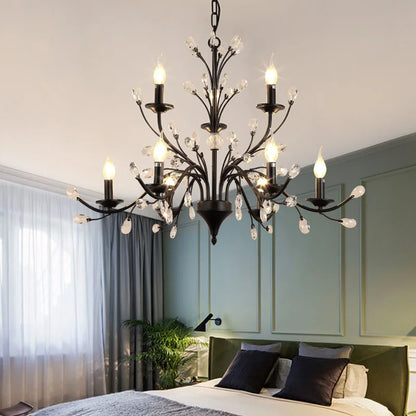 DecorBites™ Crystal LED Chandelier for Home Lighting in Bedroom Living Room Dining Kitchen