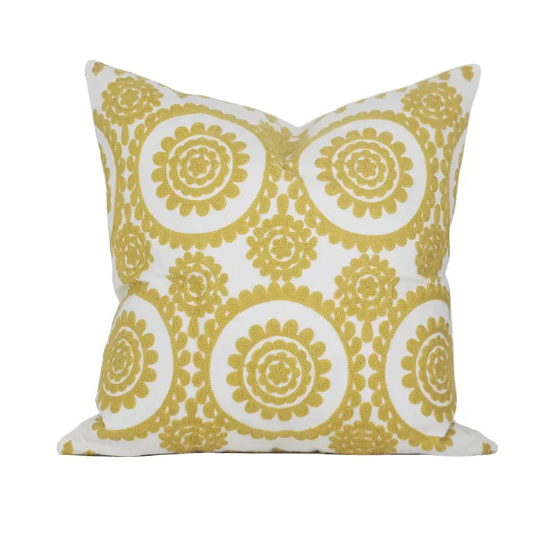 DecorBites™ Geometric Embroidered Noble Cushion Covers for Living Room Sofa