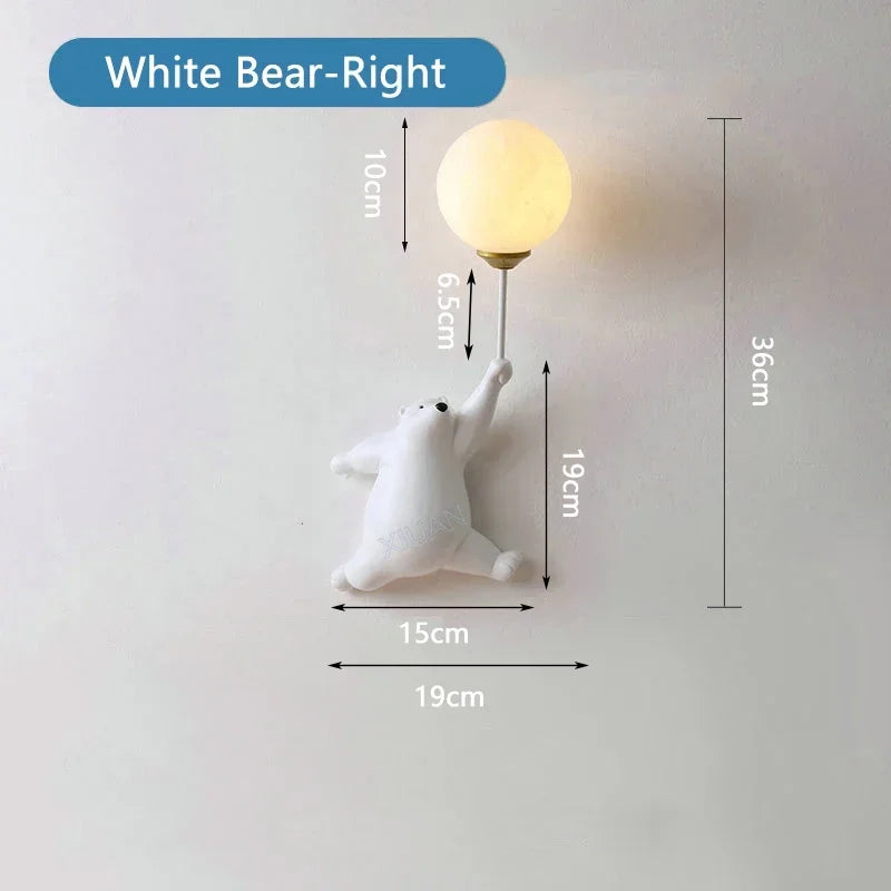 Bear Moon Wall Light