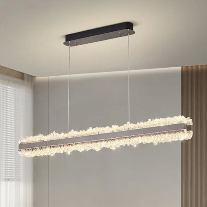 Nordic Linear Brushed Stainless Steel Pendant Light