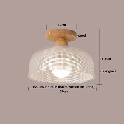 DecorBites™ Clear Glass LED Ceiling Light Fixture for Modern Home Aisle Balcony Restaurant Hallway Lighting