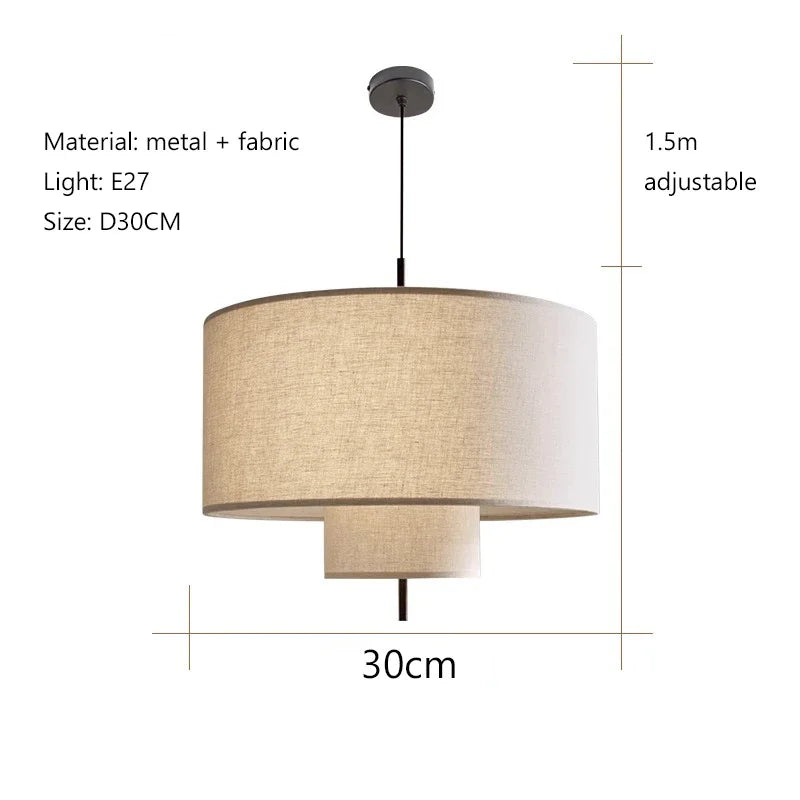 Fabric Tiered Pendant Lamp