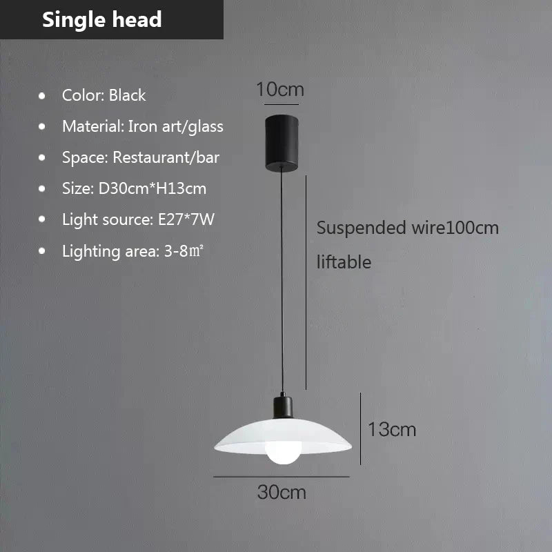Black LED Minimalist Chandelier