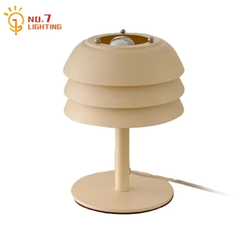 DecorBites™ Cream Medieval Design LED Table Lamp for Bedroom, Living Room, Kitchen, Cafe