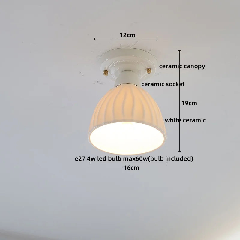 DecorBites™ LED Canopy Ceiling Light Glass Copper Luminaria De Teto