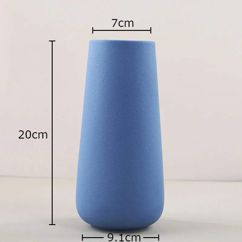 Gradient Cylinder Ceramic Vase