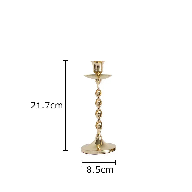 DecorBites™ Golden Candlestick Holder Desk Ornament Home Aroma Container