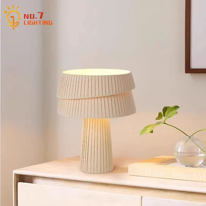 DecorBites™ Cream Wind Mushroom Table Lamp LED E27 Retro Atmosphere Decor for Bedroom, Cafe
