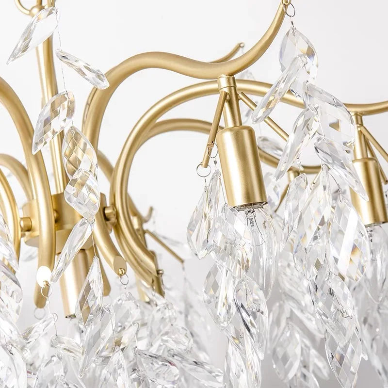 DecorBites™ Crystal Branch Chandelier: Modern Minimalist Luxury Lighting for Living Room and Bedroom