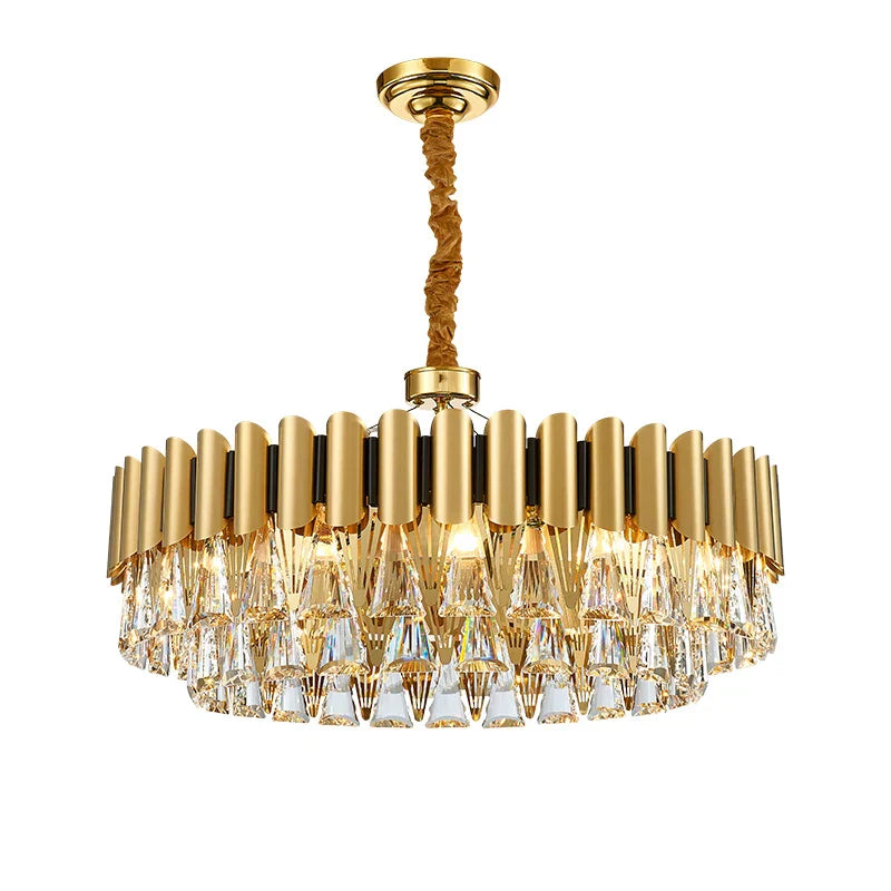 Gold Nordic Crystal Chandelier Polished Dia100cm