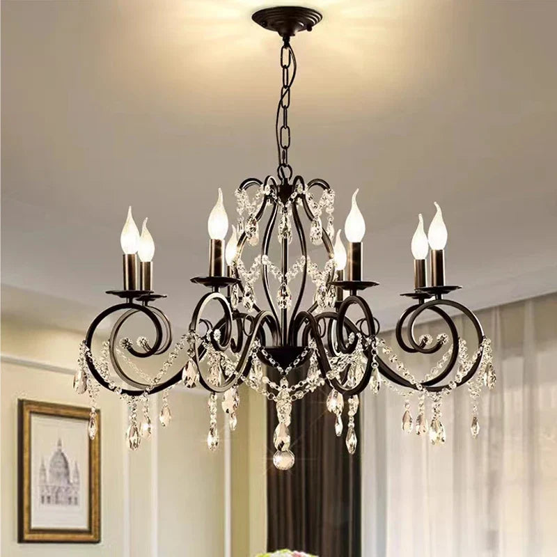 DecorBites™ Crystal Candle Chandelier for Bedroom and Living Room Lighting