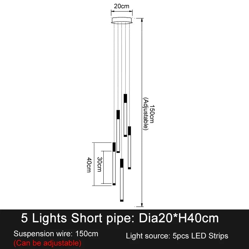LED Staircase Pendant Chandelier