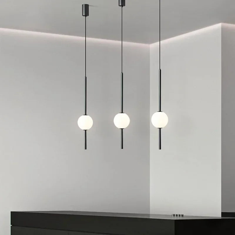 DecorBites™ Glass Ball Pendant Lights for Dining Room Bedroom Decor Lighting
