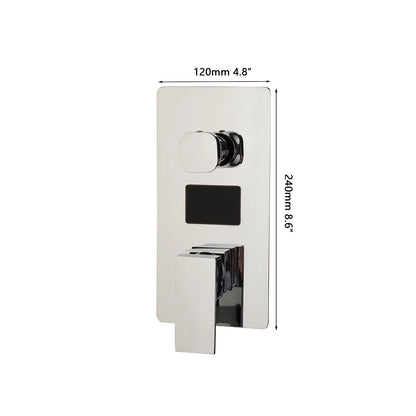 DecorBites™ Digital Shower Mixer Valve Control Panel with Single Handle - Wall Mount