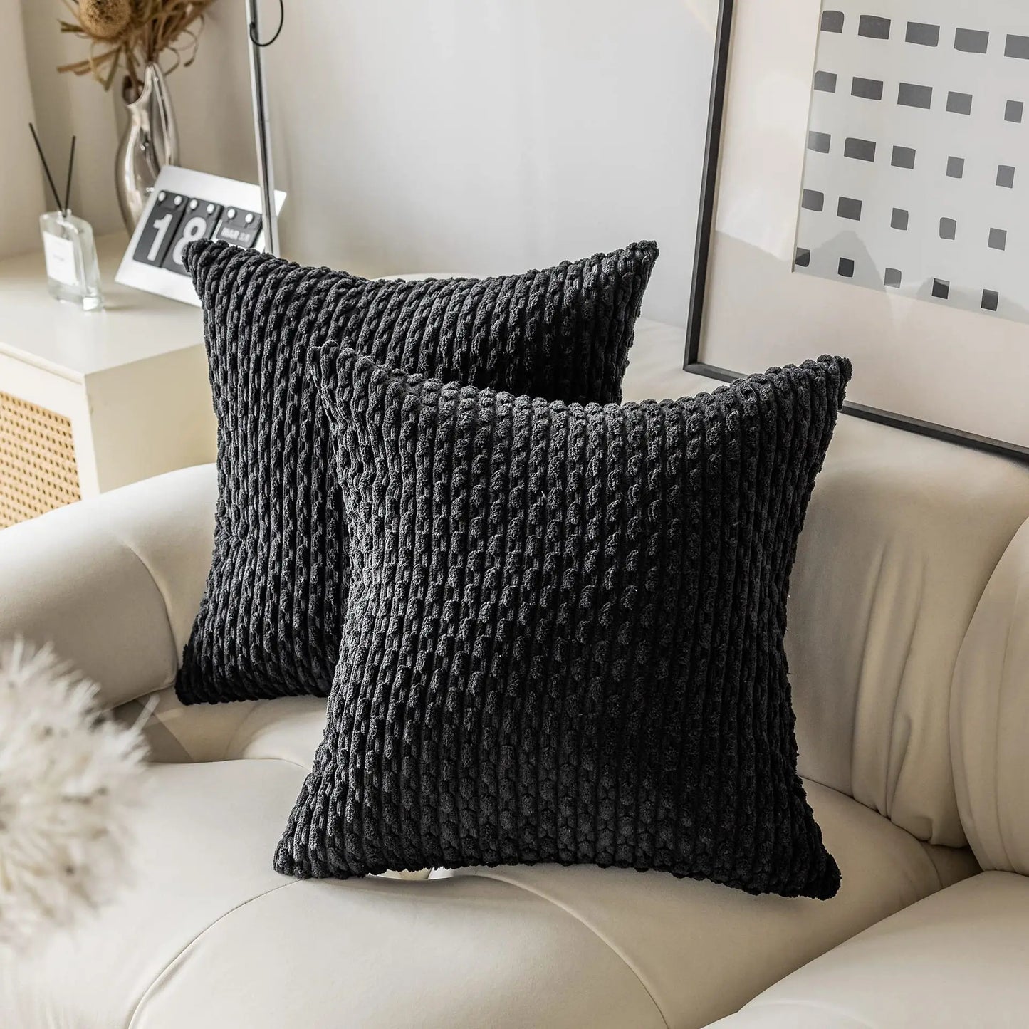 DecorBites™ Decorative Pillow Cover 45x45cm for Living Room Sofa Home Decor