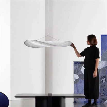 DecorBites™ Japanese Style Non-Woven Chandelier - Modern Wabi Sabi Design for Living Room Bedroom.